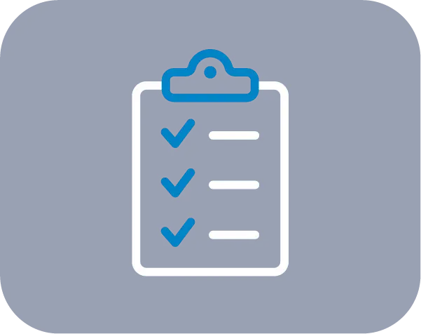 Checklist of tasks to complete