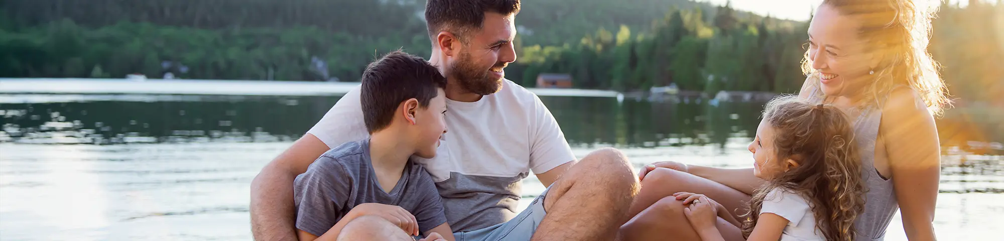 family spending time together in oak run